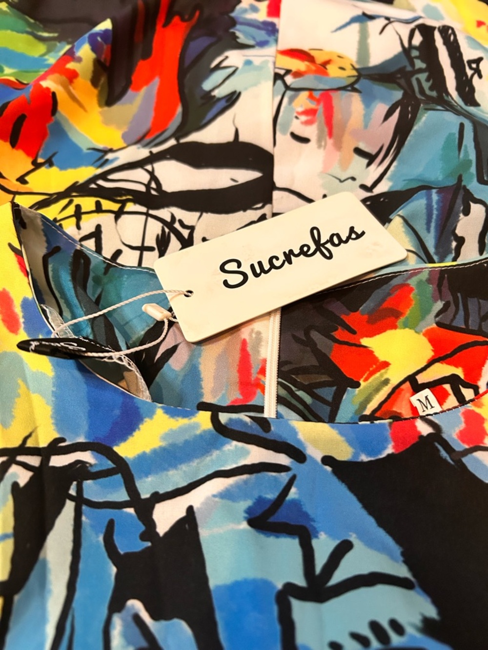 Sucrefas Multicolored Abstract Sleeveless Dress - Size Medium - Picture 12 of 14